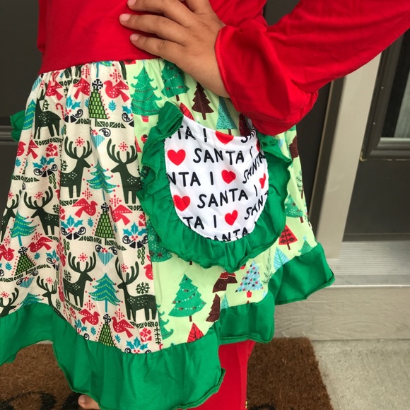 ONE LEFT!! Adorable girls Christmas 2 piece outfit - Picture 3 of 4